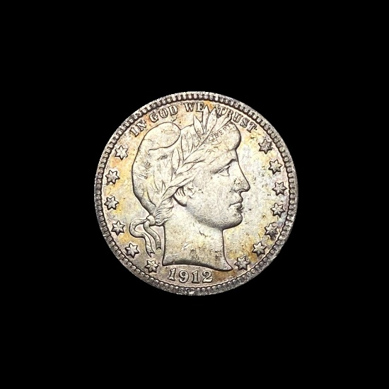 1912-S Silver Barber Quarter NEARLY UNCIRCULATED
