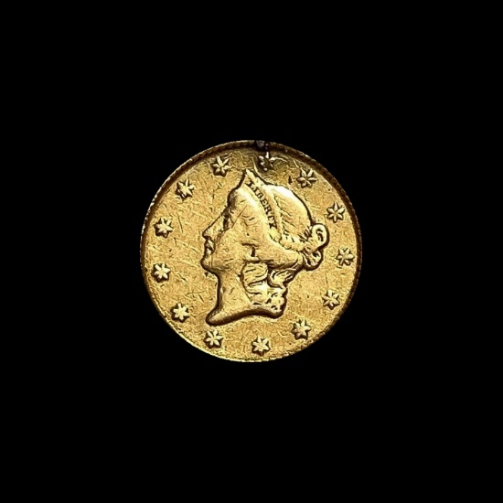 1853 Gold $1 Liberty Head Type 1 LIGHTLY CIRCULATED