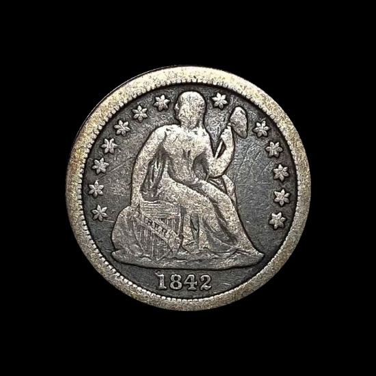 1842-O Seated Liberty Dime LIGHTLY CIRCULATED