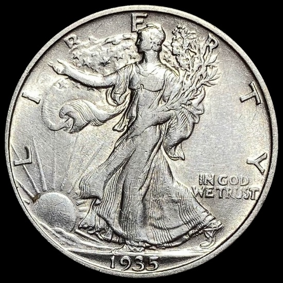1935-S Silver Walking Liberty Half Dollar CHOICE BU