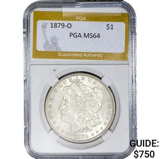 1879-O Morgan Silver Dollar PGA MS64