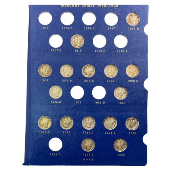 1917-1945 Mercury Head Dime Album[66] Coins
