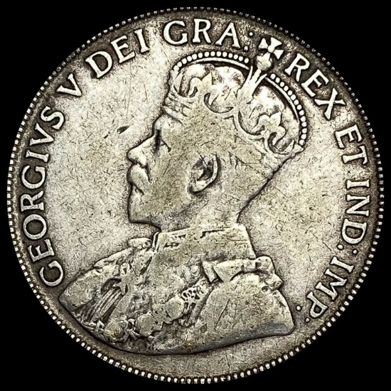 1934 Canada Silver 50 Cents NEARLY UNCIRCULATED