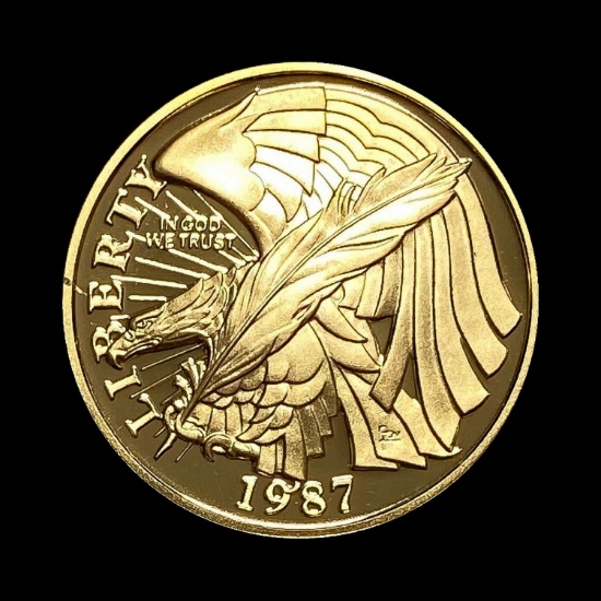 1987 $5 Gold Constitution Bicentennial GEM PROOF