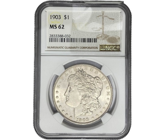 1903 Morgan Silver Dollar NGC MS62