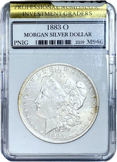 1883-O Morgan Silver Dollar PNIG MS66