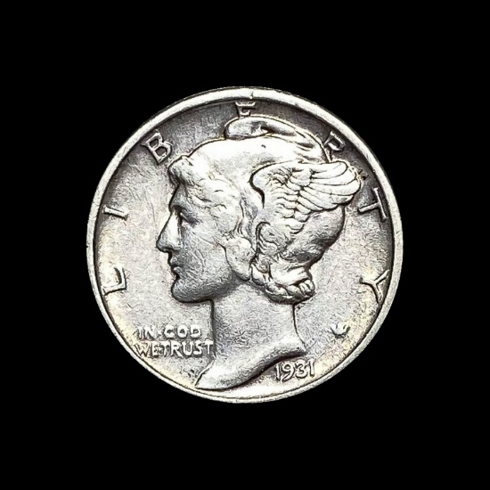 1931-S Mercury Dime CHOICE AU