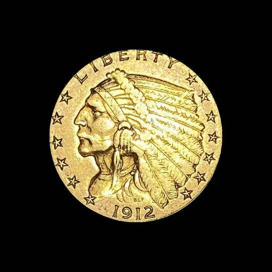 1912 Indian Head $2.5 Gold Quarter Eagle HIGH GRADE