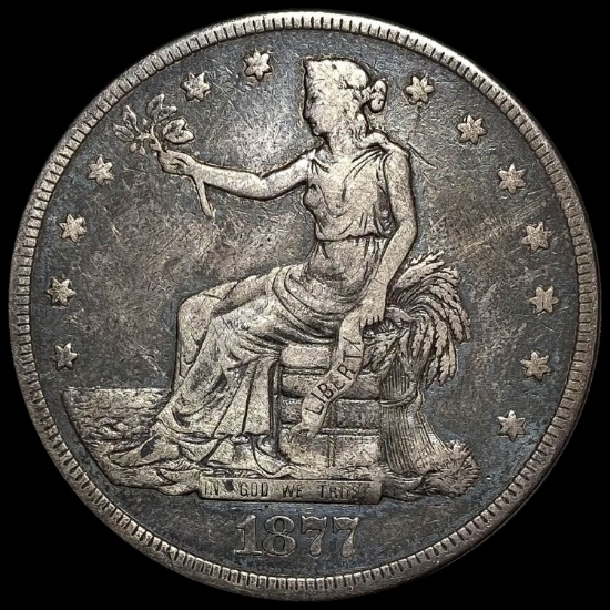 1877 Silver Trade Dollar LIGHTLY CIRCULATED