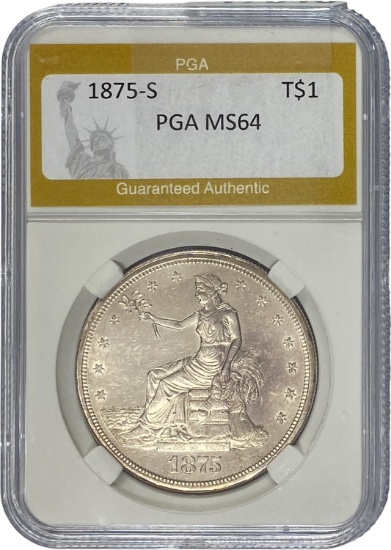 1875-S Trade Dollar PGA MS64
