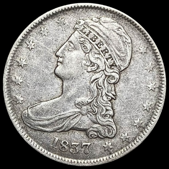 1837 Capped Bust Half Dollar LIGHTLY CIRCULATED