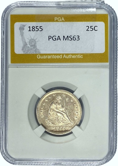 1855 25C PGA MS63