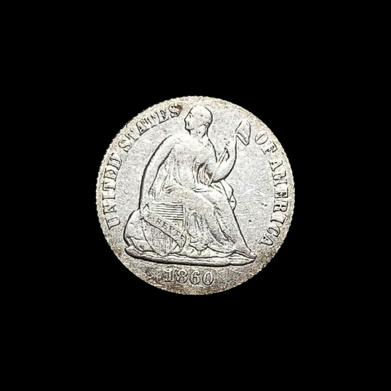1860 Silver Half Dime LIGHTLY CIRCULATED