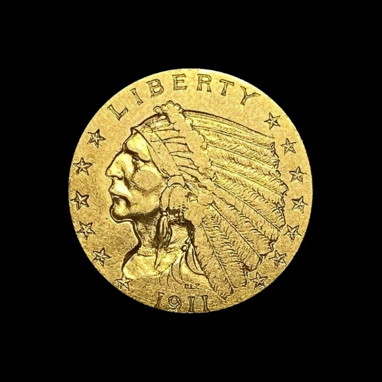 1911 Indian Head Gold $2.50 Quarter Eagle HIGH GRADE