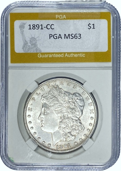 1891-CC Morgan Dollar PGA MS63