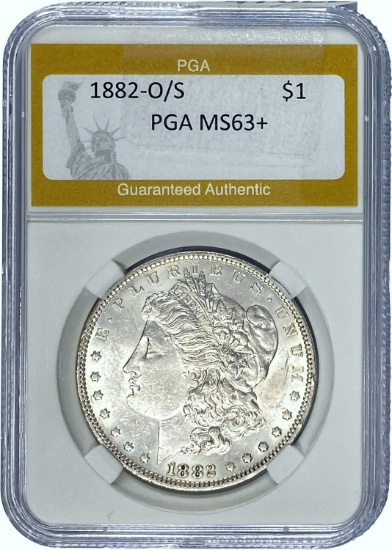 1882-O/S Morgan Dollar PGA MS63+
