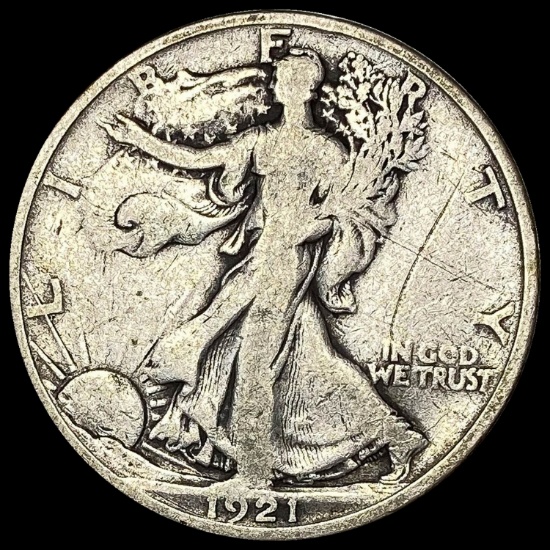 1921-D Silver Walking Liberty Half Dollar NICELY CIRCULATED