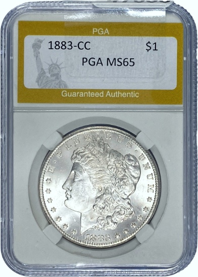 1883-CC Morgan Dollar PGA MS65