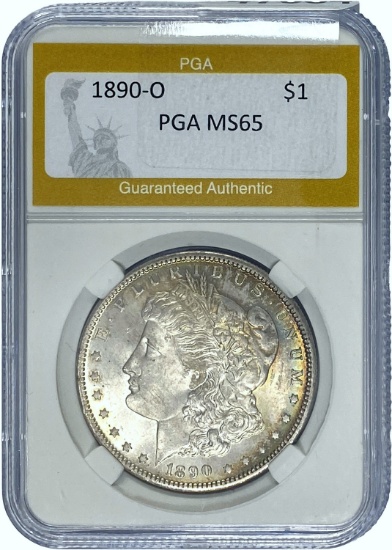1890-O Morgan Dollar PGA MS65 SILVER