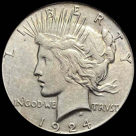 1924-S Silver Peace Dollar CLOSELY UNCIRCULATED