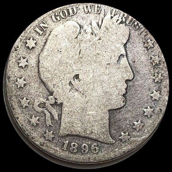 1896 Barber Half Dollar NICELY CIRCULATED