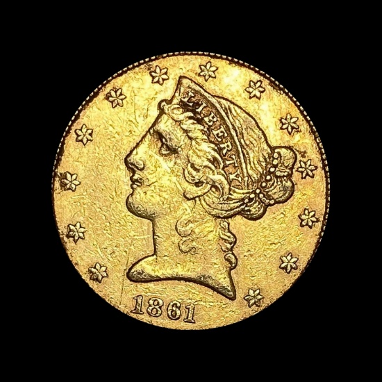 1861 $5 Liberty Head Gold Half Eagle HIGH GRADE