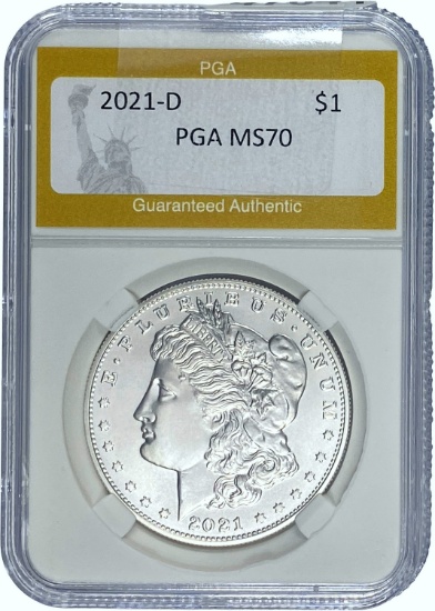 2021-D Morgan Dollar PGA MS70