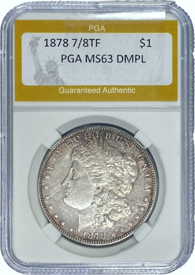 1878 7/8TF Morgan Dollar PGA MS63 DMPL