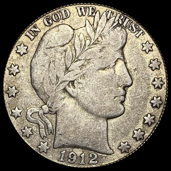 1912-D Silver Barber Half Dollar NICELY CIRCULATED