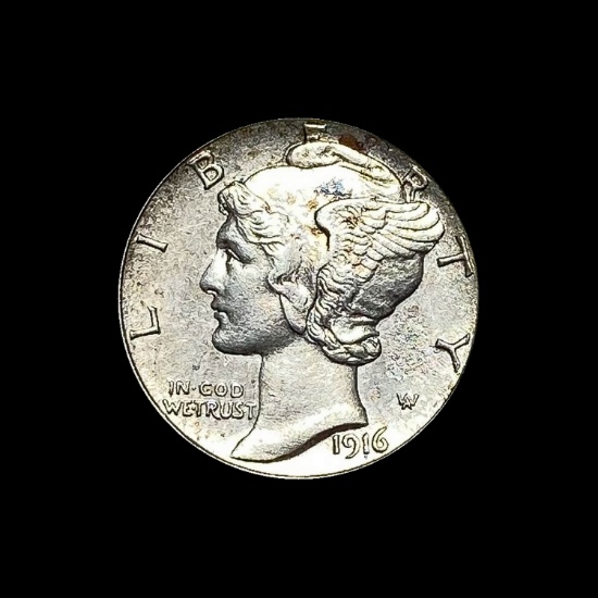 1916-S Silver Mercury Dime UNCIRCULATED