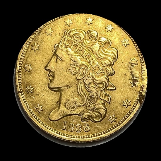 1836 Gold $5 Half Eagle HIGH GRADE