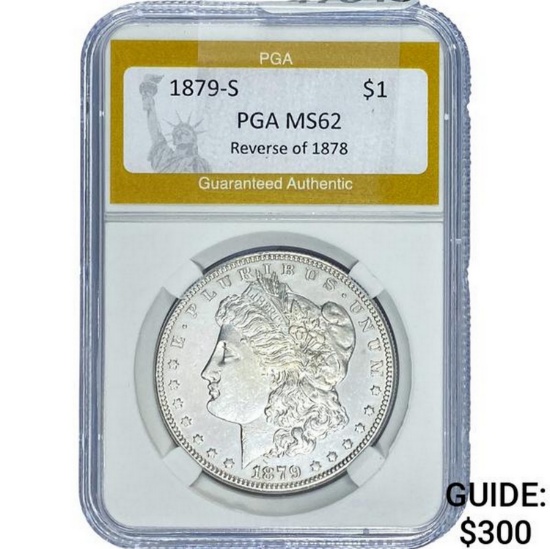 1879-S REV78 Morgan Silver Dollar PGA MS62