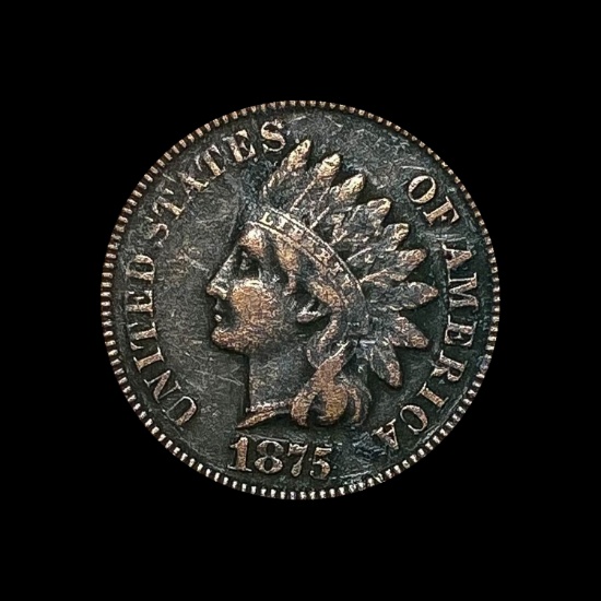 1875 Indian Head Cent LIGHTLY CIRCULATED