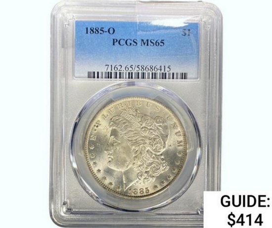 1885-O Morgan Silver Dollar  MS65