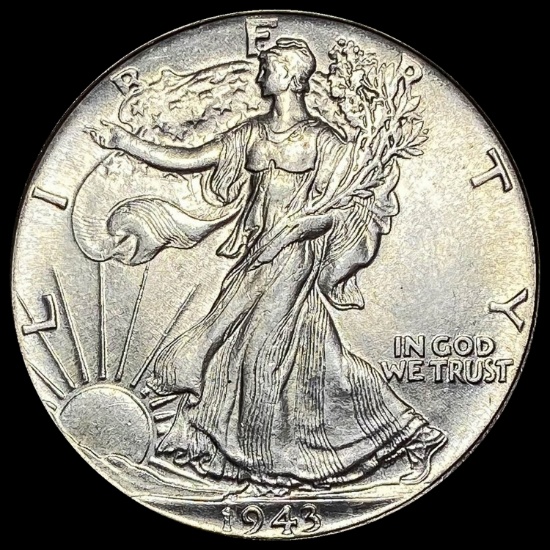 1943-S Silver Walking Liberty Half Dollar CLOSELY UNCIRCULATED