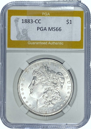 1883-CC Morgan Dollar PGA MS66