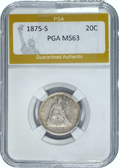 1875-S 20C PGA MS63
