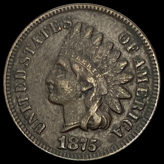 1875 Indian Head Cent LIGHTLY CIRCULATED