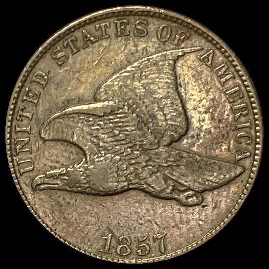 1857 Copper-Nickel Flying Eagle Cent CLOSELY UNCIRCULATED