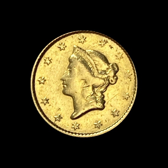 1851 Gold $1 Liberty Head Type 1 LIGHTLY CIRCULATED