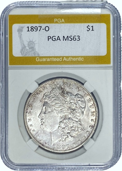 1897-O Morgan Dollar PGA MS63