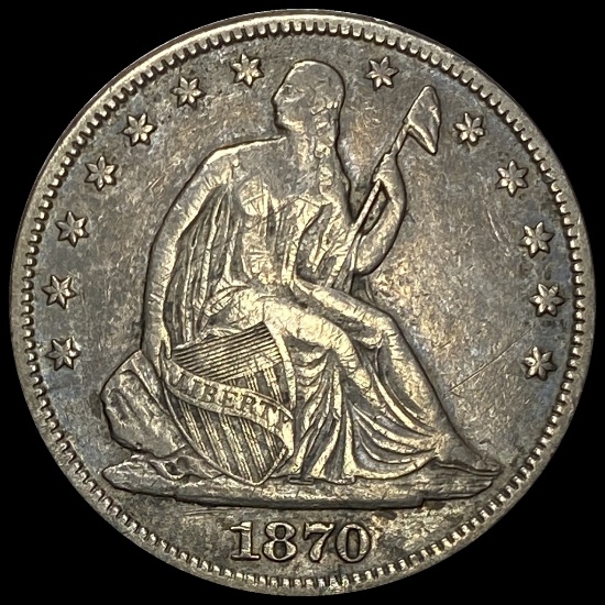 1870 Seated Liberty Half Dollar CLOSELY UNCIRCULATED
