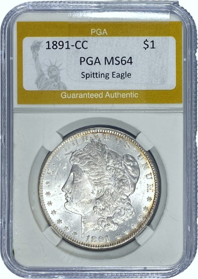 1891-CC Morgan Dollar PGA MS64