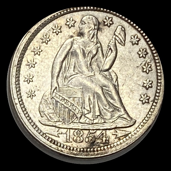 1854 [ARROWS] Seated Liberty Dime UNCIRCULATED