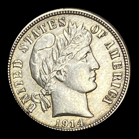 1914 Barber Dime UNCIRCULATED