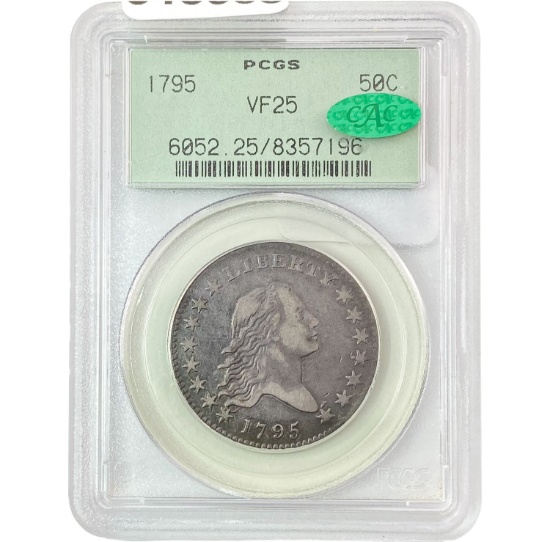 1795 Flowing Hair Half Dollar PCGS VF25 CAC OGH PQ