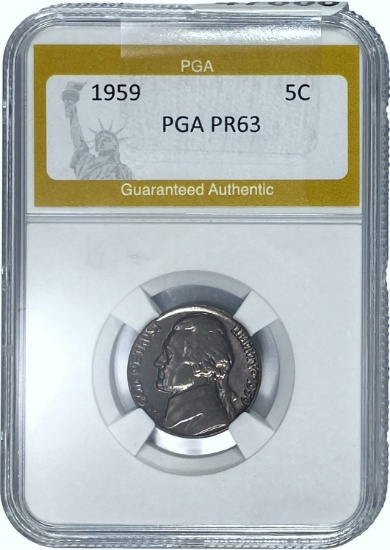 1959 Jefferson Nickel PGA PR63
