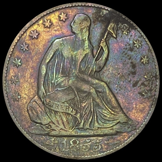 1855-O Silver Seated Liberty [Arrows] Half Dollar LIGHTLY CIRCULATED