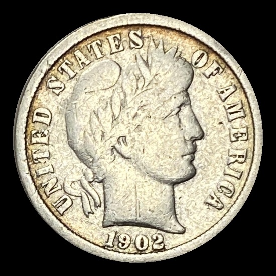1902-O Silver Barber Dime LIGHTLY CIRCULATED