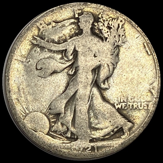 1921-D Silver Walking Liberty Half Dollar NICELY CIRCULATED